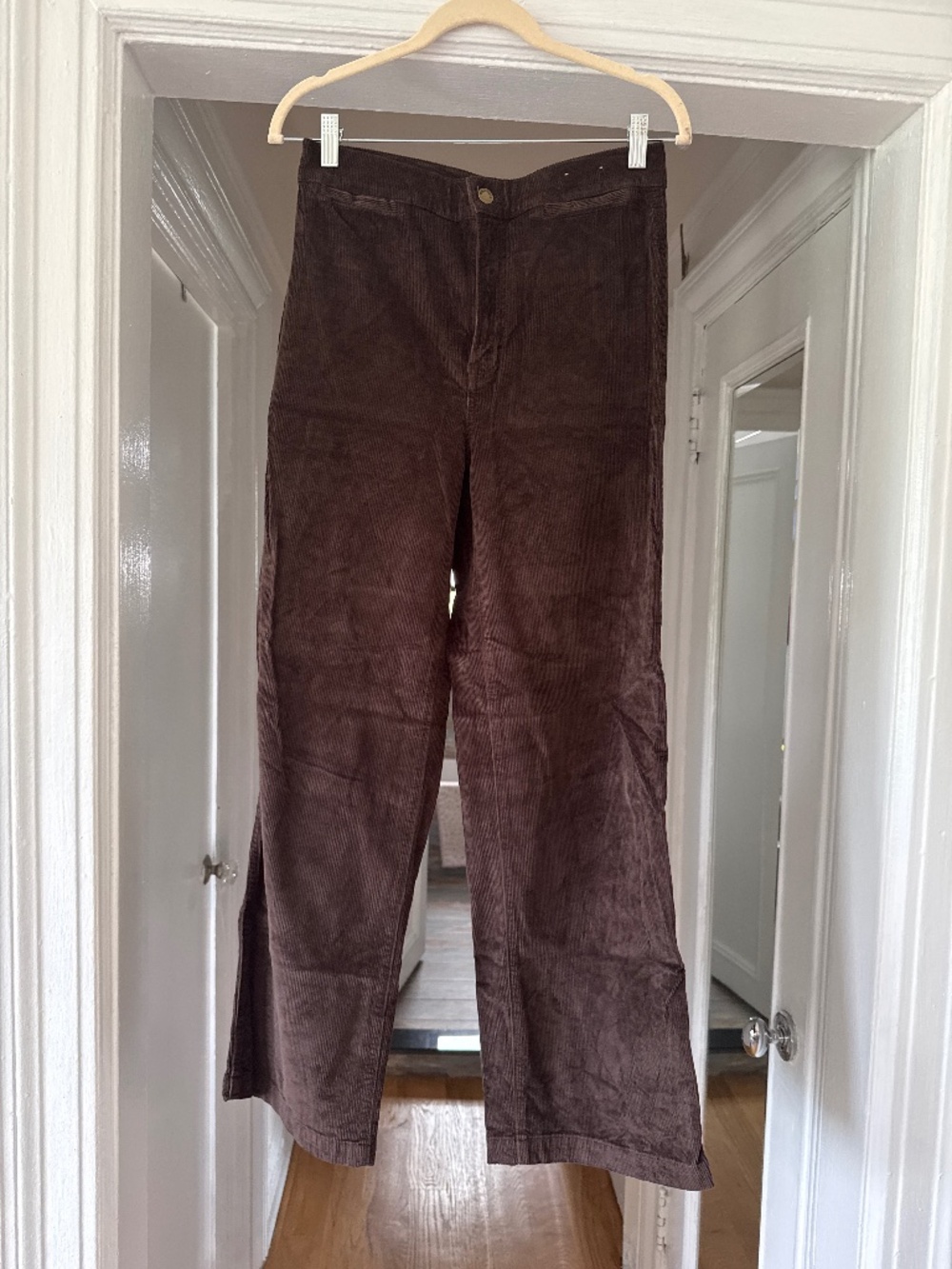 Madewell Emmett brown corduroy wide leg pants